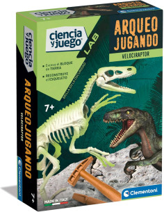 Arqueojugando Velociraptor fosforescente Juego de Ciencias