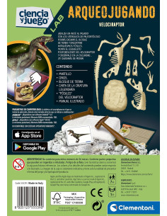 Arqueojugando Velociraptor fosforescente Juego de Ciencias 2