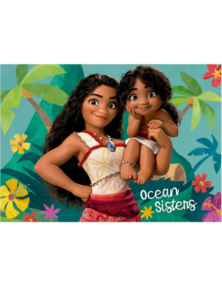 Puzzles 2 x 48 Piezas de Vaiana 2