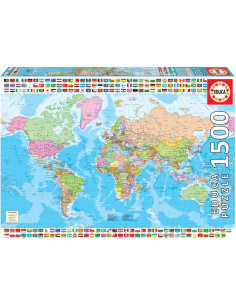 Puzzle  Mapamundi Político 1500 Piezas