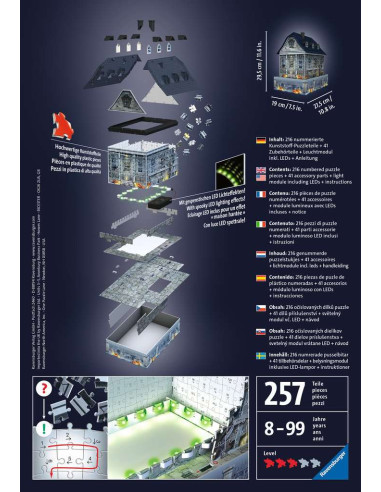 Puzzle 3D Casa Encantado Noche 216 