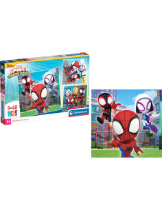 Puzzle 3x48 square spidey and his amazing friends -...