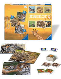Memory®  Multipack Savana, 48 Cartas + 3 Puzzle Niños de... 2