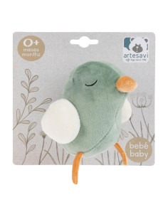 Peluche Sonajero Pájaro Verde 15 cm 2