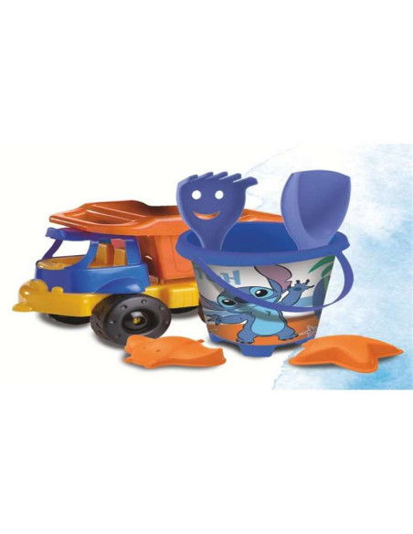 Cubo de playa con camión Stitch