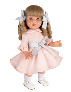 MARIQUITA PEREZ VESTIDO ROSA PLATEADO