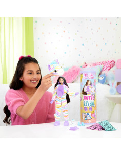 Barbie Cutie Reveal Muñeca con Disfraz de Cebra de Colores 2