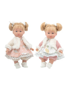Muñeca Lara Habladora Rosa con Coletas 33 cm