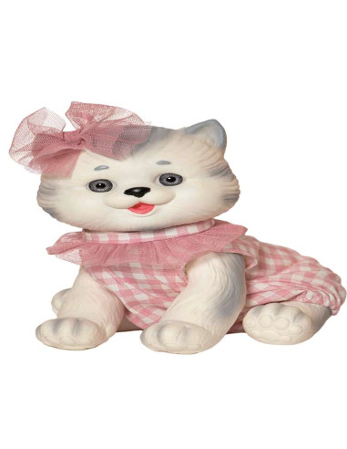 Gato Reborn Blanco Rayas Grises 23 cm