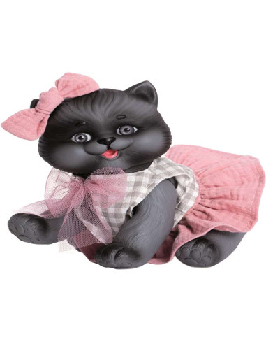 Muñeco Gato Reborn Negro 23 cm