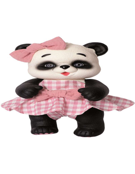 Oso Reborn Vestido Cuadros Rosa 25 cm