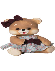 Oso con Vestido Azul y Flores 25 cm 2
