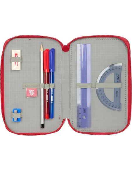 Sevilla FC - Estuche Escolar con 37 Útiles Incluidos