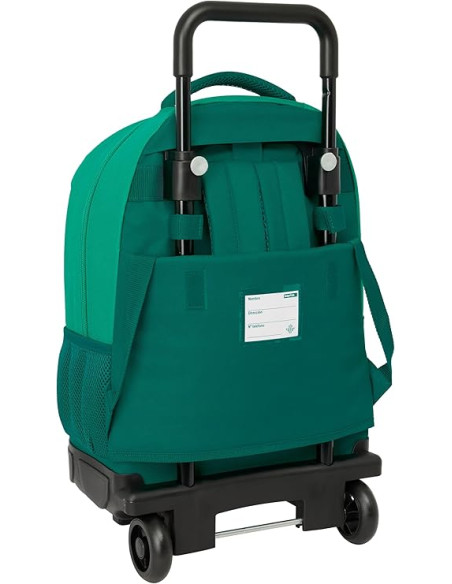 Real Betis BALOMPIÉ - Mochila Grande con Ruedas 33x22x45 cm