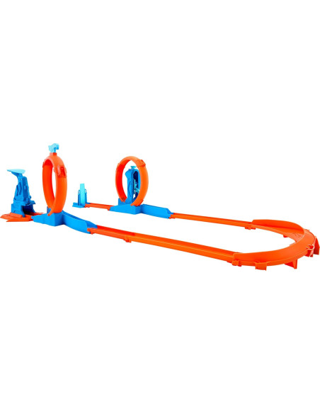 Hot Wheels Pack de triple looping Conjunto de pista con coche