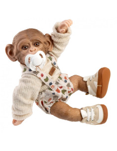 Mono Reborn Cuerpo de Tela Jersey y Pelele 32 cm