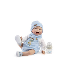 Muñeco Reborn Marcos Pelele Lana azul 42cm 2
