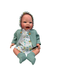 Reborn Jimena Exclusivo Verde con biberon 42 cm 2