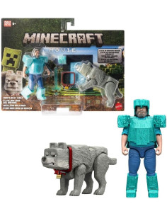 Mattel Minecraft Movie Pack Figura Steve con Armadura de...