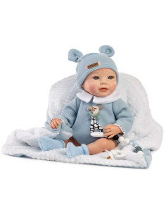 Reborn Samuel Pelele Lana Azul 38cm