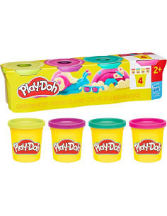 Play-Doh Pack de 4 Colores Vivos, Botes de 85 Gramos