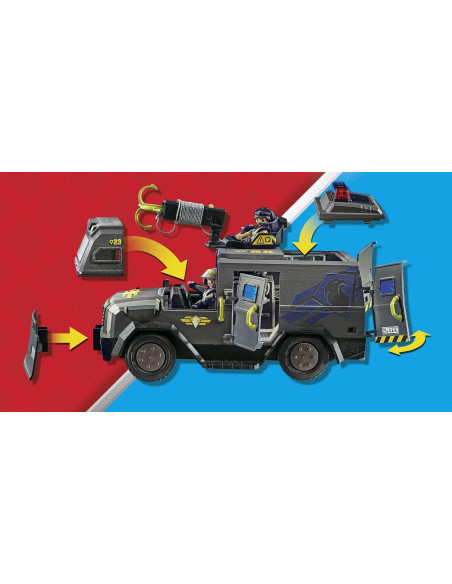 PLAYMOBIL City Action 71144 Fuerzas Especiales Vehículo Todoterreno,con luz y Sonido