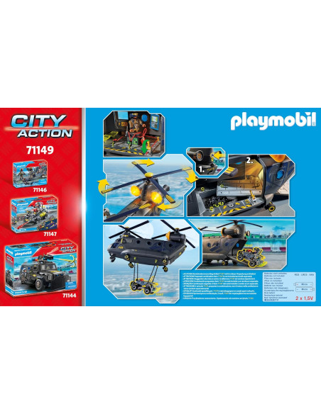 PLAYMOBIL City Action 71149 Fuerzas Especiales Helicóptero Banana
