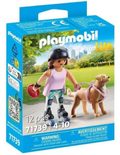 Playmobil Patinadora Con Retriever