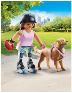 Playmobil Patinadora Con Retriever 2