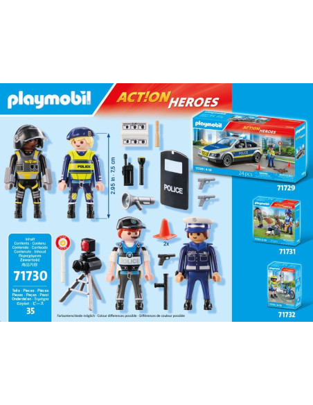 Playmobil Set De Figuras Policia
