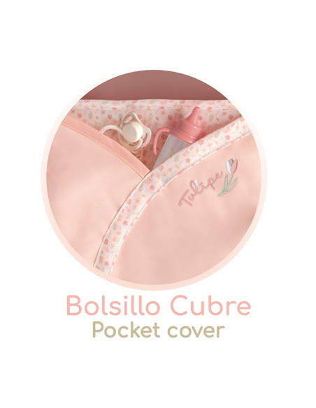 Carro de Muñecas Tulipe Plegable con Sombrilla