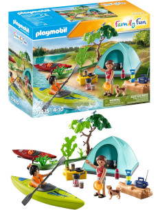 PLAYMOBIL Family Fun 71425 Camping con Hoguera