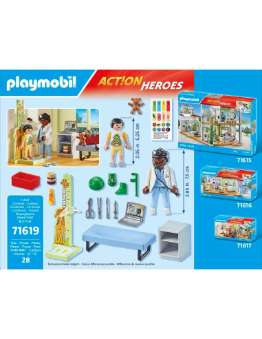 PLAYMOBIL Action Heroes 71619 Pediatra con...