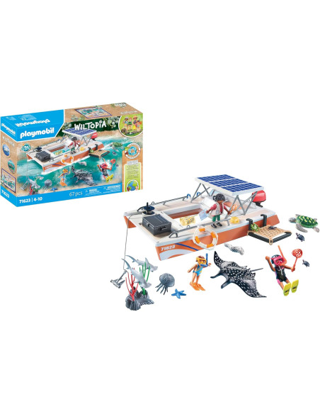 PLAYMOBIL Wiltopia 71623 Plataforma para análisis del Arrecife