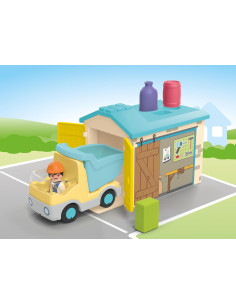 PLAYMOBIL Junior 71686 Camión de Obras con Garaje 2