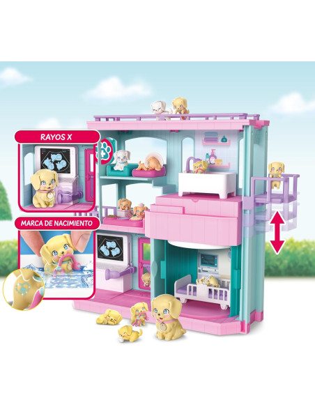 Little Live Pets Mama Surprise Families Baby Care Clinic, Set de Clínica para los Cachorros Sorpresa