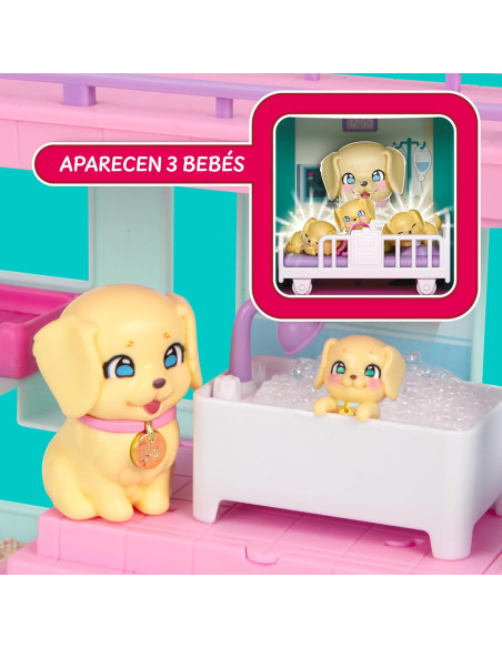 Little Live Pets Mama Surprise Families Baby Care Clinic, Set de Clínica para los Cachorros Sorpresa