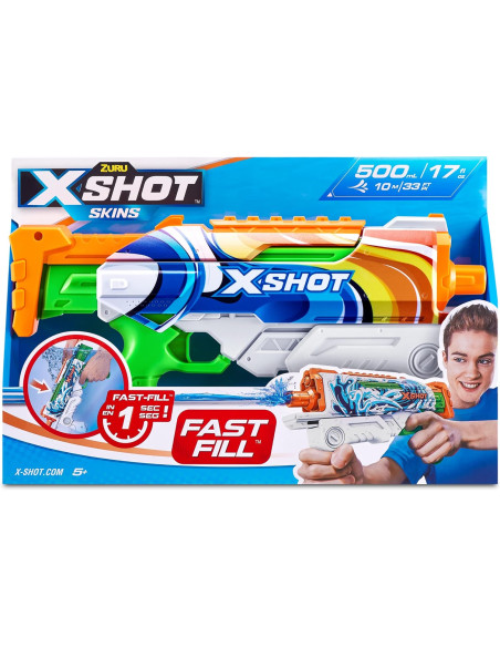 Pistola De Agua X-shot Skins Hyperload Fas-fill 34x17x6cm