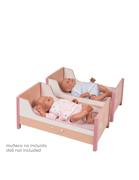 Litera Convertible de Madera para Muñecas Tulipe con Colchón