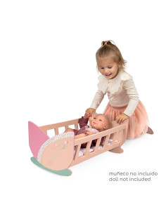 Cuna de Madera para Muñecas Tulipe con Colchón 2