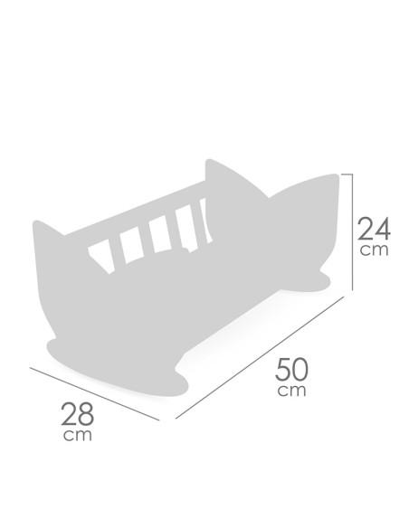 Cuna de Madera para Muñecas Tulipe con Colchón