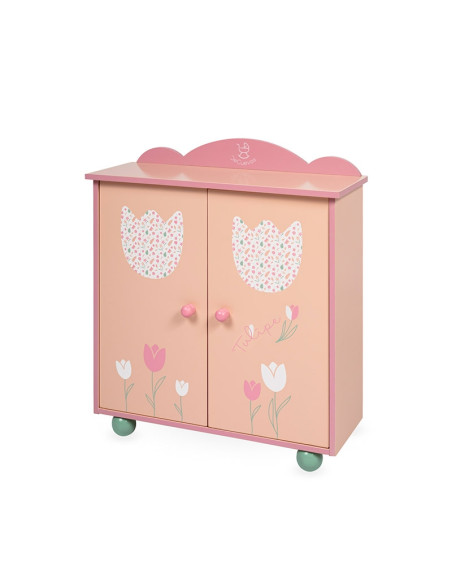 Armario de Madera para Muñecas Tulipe con Perchas