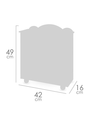 Armario de Madera para Muñecas Tulipe con Perchas