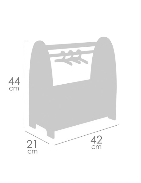 Armario de Madera Montessori para Muñecas Tulipe con Perchas