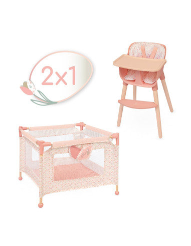 Set Trona y Parque de Muñecas Tulipe 2x1