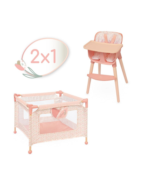 Set Trona y Parque de Muñecas Tulipe 2x1