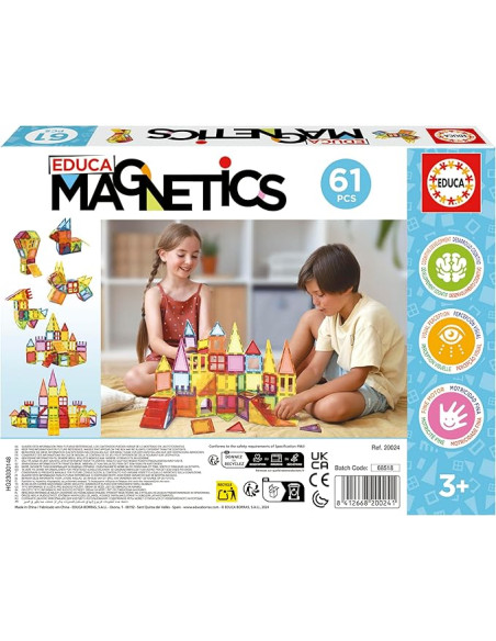 Magnetics | Juego Educativo de construcción 3D magnético con 61 Piezas