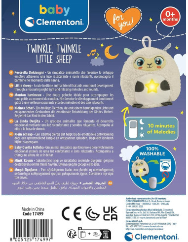 Peluche Ovejita Luminoso Twinkle