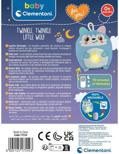 Peluche Lobito Luminoso Twinkle Twinkle