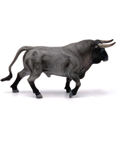 Deqube- Bravo Cárdeno Trotando Figura de Toro, Color Gris